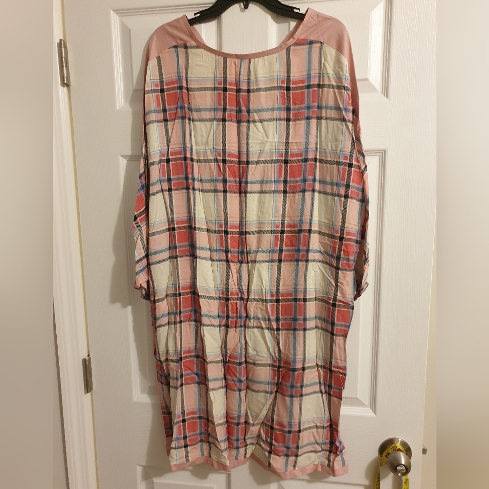 Freesize cotton plaid dress 👗